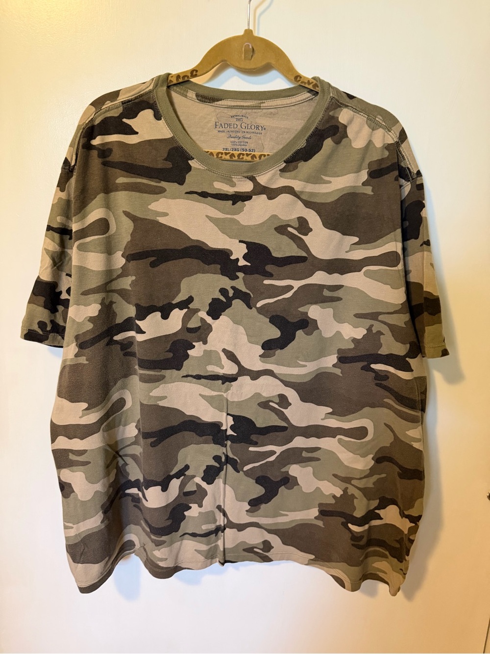 Faded Glory Men's Olive & Tan Camo Short-Sleeve Tee